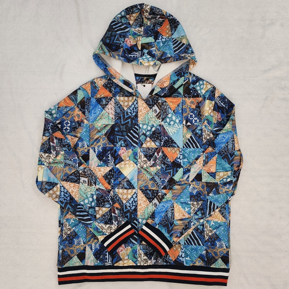 ROBERT GRAHAM Men's Contemporary Pullover Hoodie Size XL Multicolor Broken Tile - Picture 7 of 13